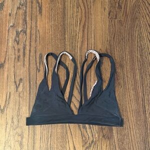 Acacia Swimwear Black Strappy Bikini Top